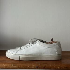 Men’s Koio Capri Light Dove Grey Leather Sneakers Size 43 US 10 Minimal Italy